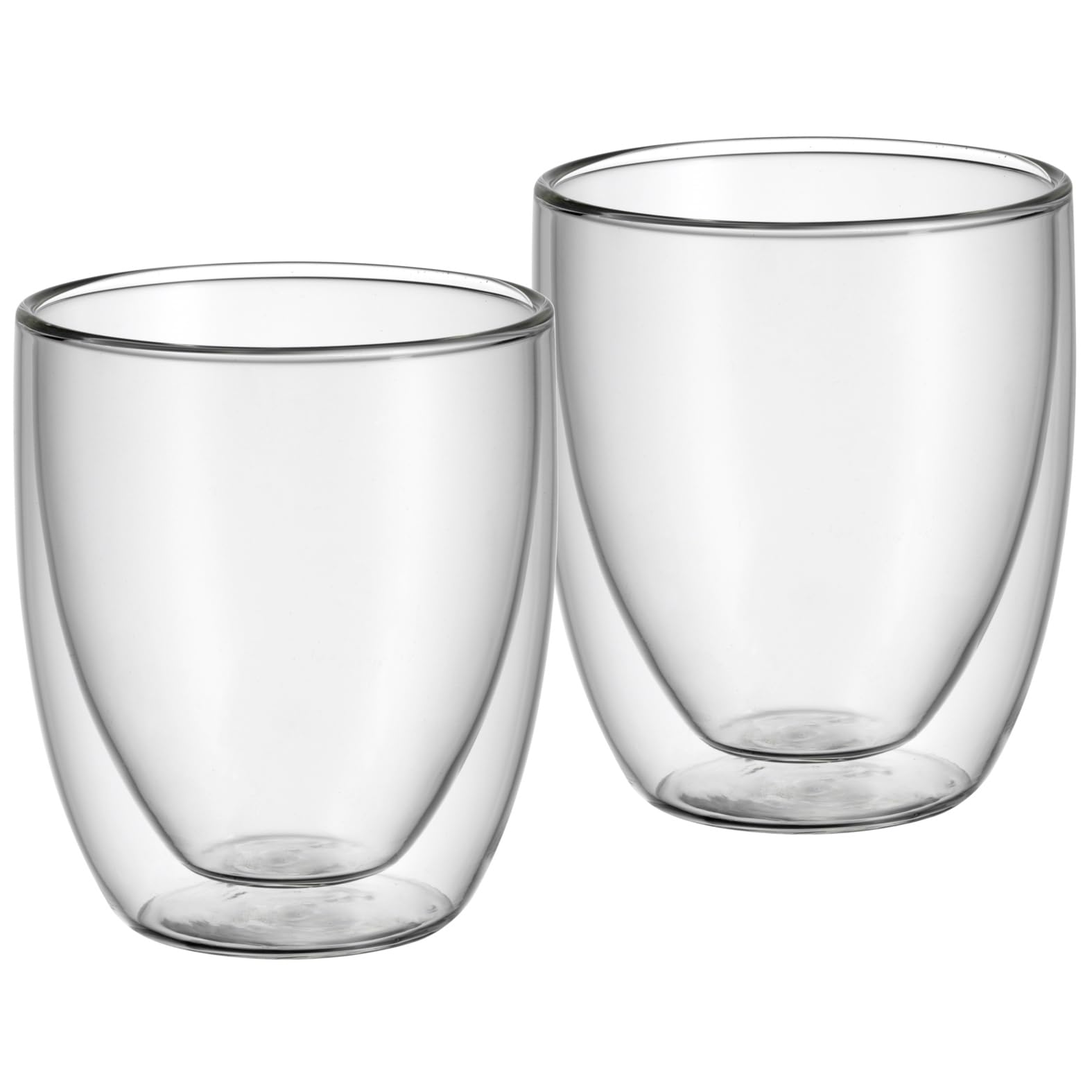 WMF Kult doppelwandige Cappuccino Gläser Set 2-teilig, doppelwandige Gläser 250ml, Schwebeeffekt, Thermogläser, hitzebeständiges Teeglas, Kaffeeglas