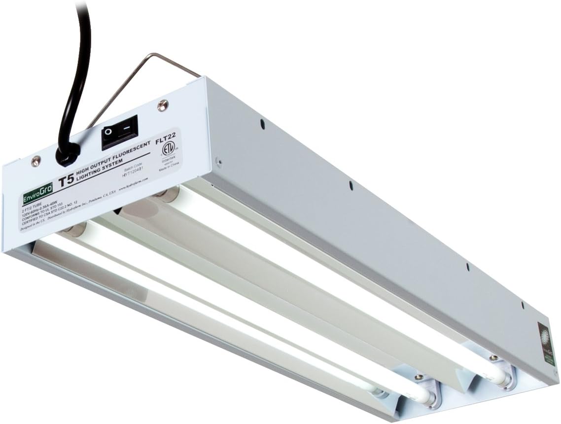 Hydrofarm Flt22 Two Tube T5 Fluorescent Light System