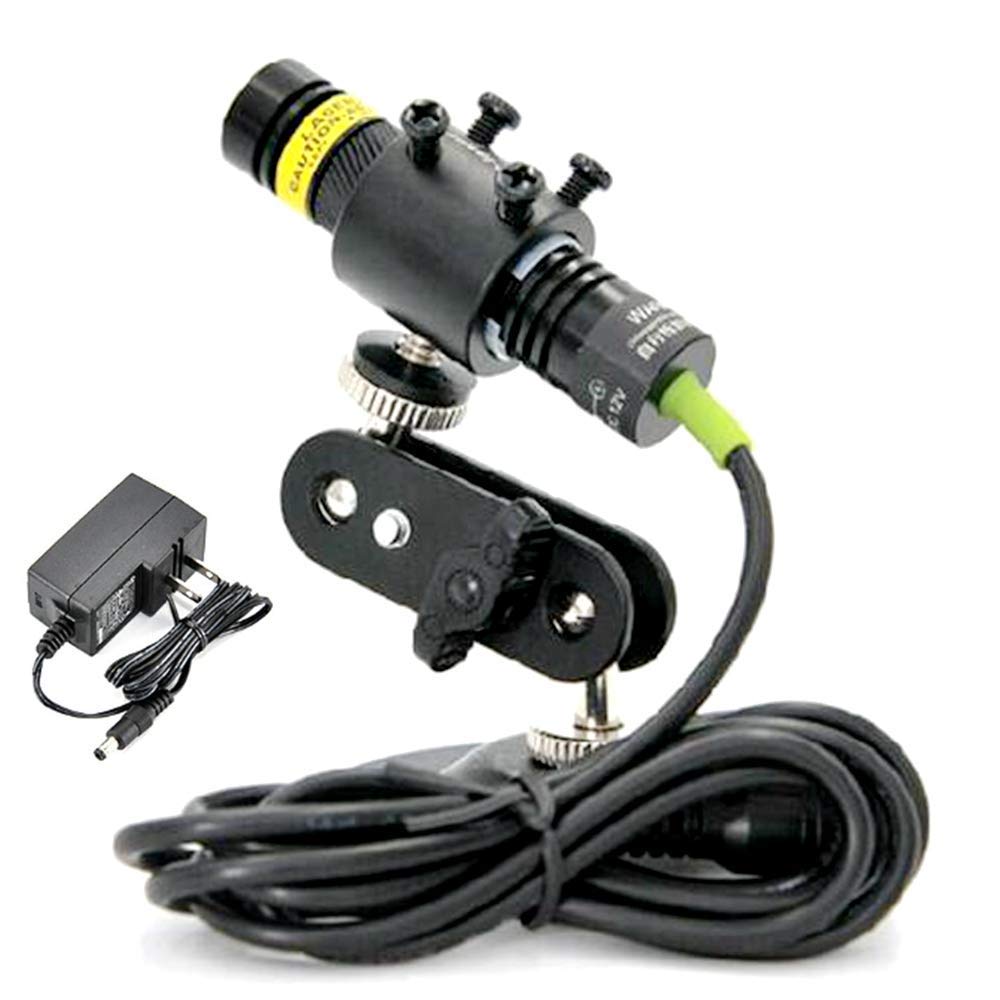 Module laser vert 532nm 30mw focalisable ligne 22x100mm avec support et adaptateur secteur