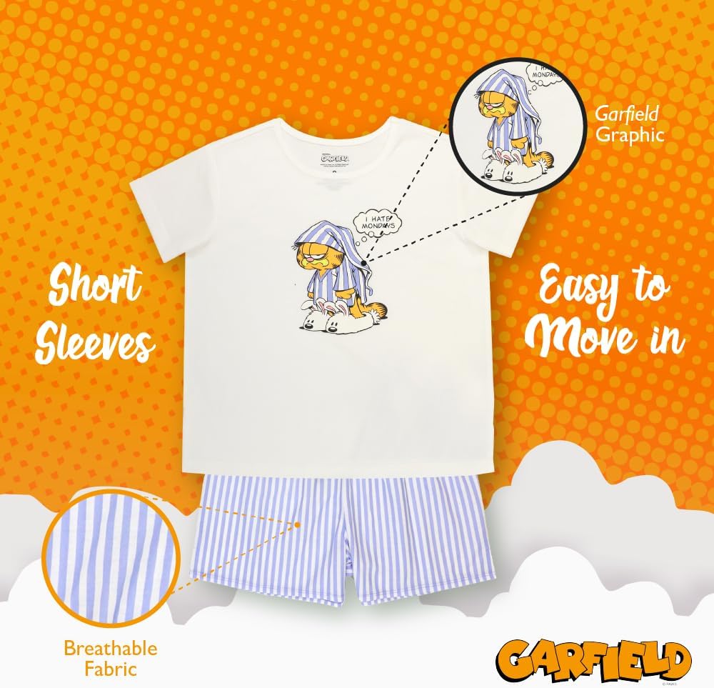 Garfield Unisex Kids' 2-Piece Recycled Loose-fit Pajamas Set - Image 4
