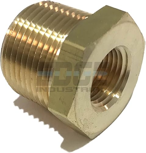 Buje hexagonal reductor de latón de 1 pulgada macho NPT X 12 pulgada hembra NPT combustible aire agua aceite gas WOG (cantidad 01)