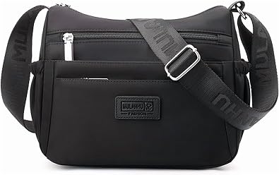 Crossboby Bags for Women - Waterproof Nylon Multi-Pocket Crossboby Purse for Women, Pocketbooks Medium Travel Purses