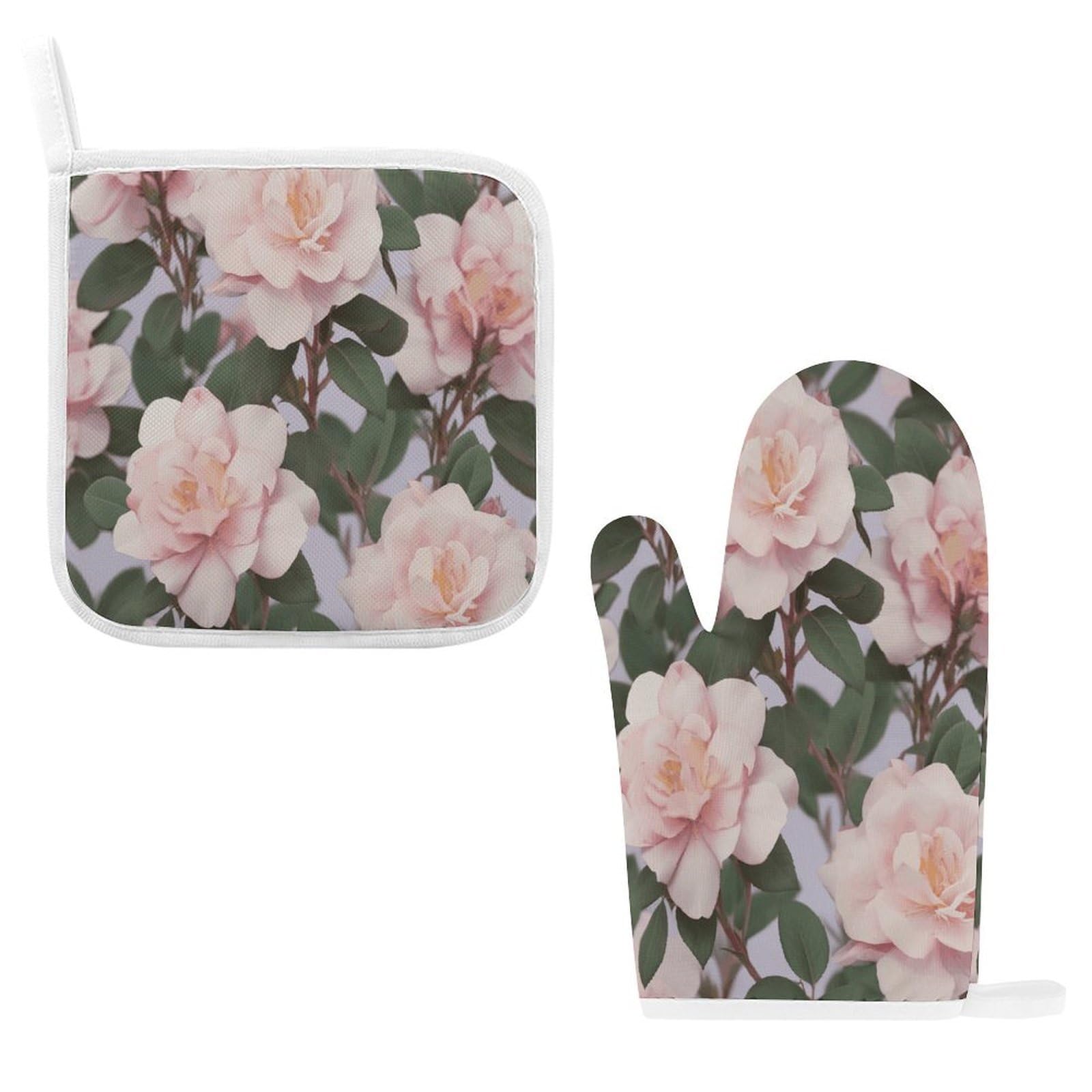 Fodpand Style Dusky Rose Oven Mitts And Pot Holders Sets