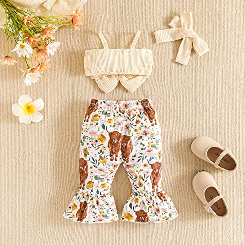 Solid Bow Infant Outfits Tops+Floral Baby Sleeveless Print Vest Girls Shorts Girls Outfits&Set Bodysuit Set Pink #TOP2