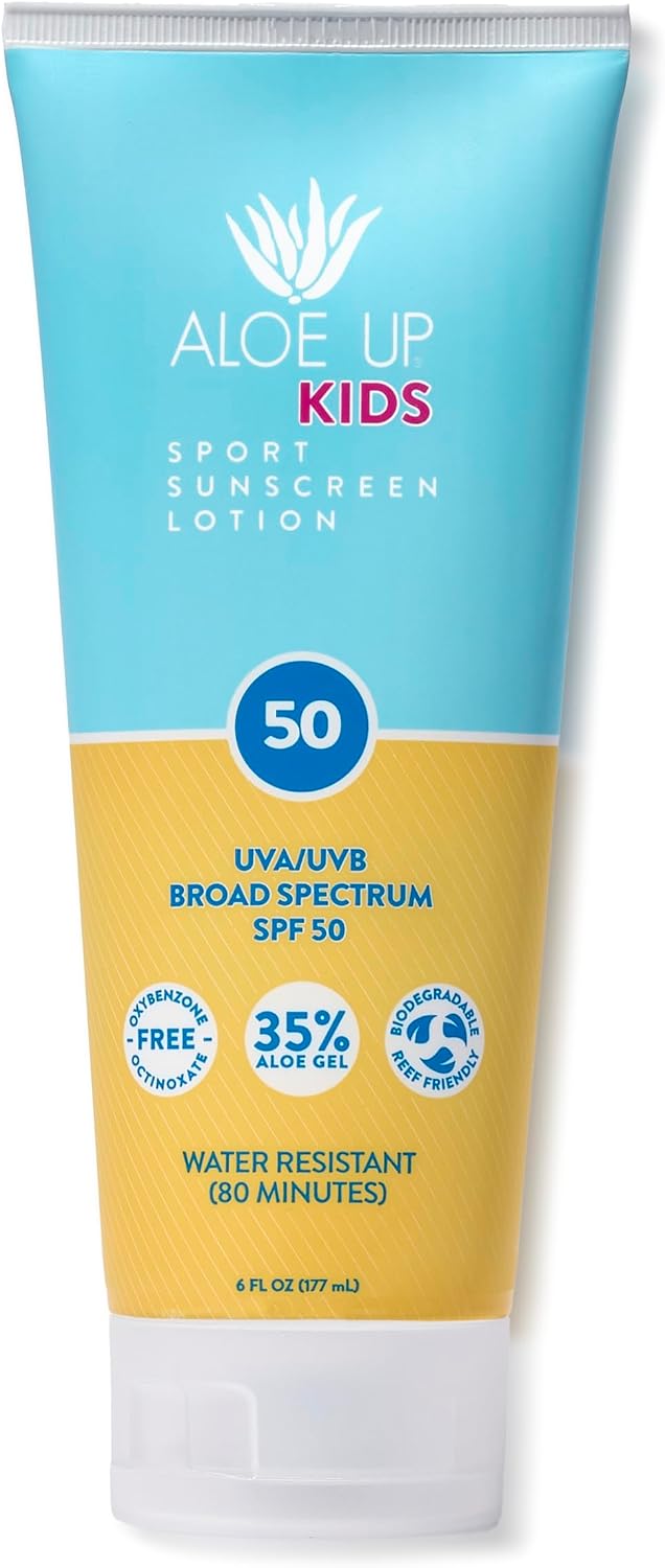 ALOE UP Aloe Ice Sunburn Relief Jelly, Kids Sport Sunscreen Lotion SPF 50, Kids Sport Sunscreen Spray SPF 50, and Sport Sunscreen Lotion SPF 30 - Suncare Bundle - - 4 Items image 3