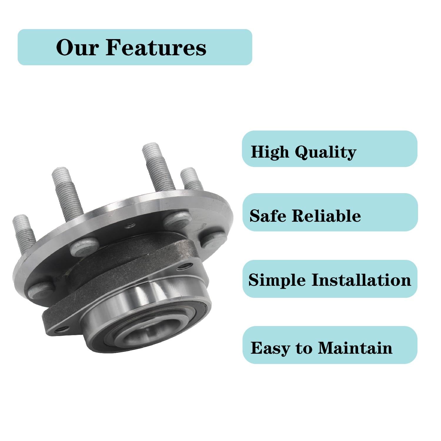 513277 Front/Rear Wheel Bearing and Hub Assembly for 08-17 Buick Enclave, 09-17 Chevy Traverse, 07-16 GMC Acadia, 07-10 Saturn Outlook 6 Lugs w/ABS