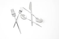 Vista 4 de Cambridge Silversmiths Gaze Mirror - Juego de cubiertos de 20 piezas, servicio para 4, plateado