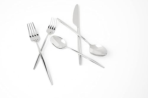 Miniatura 4 de Cambridge Silversmiths Gaze Mirror - Juego de cubiertos de 20 piezas, servicio para 4, plateado