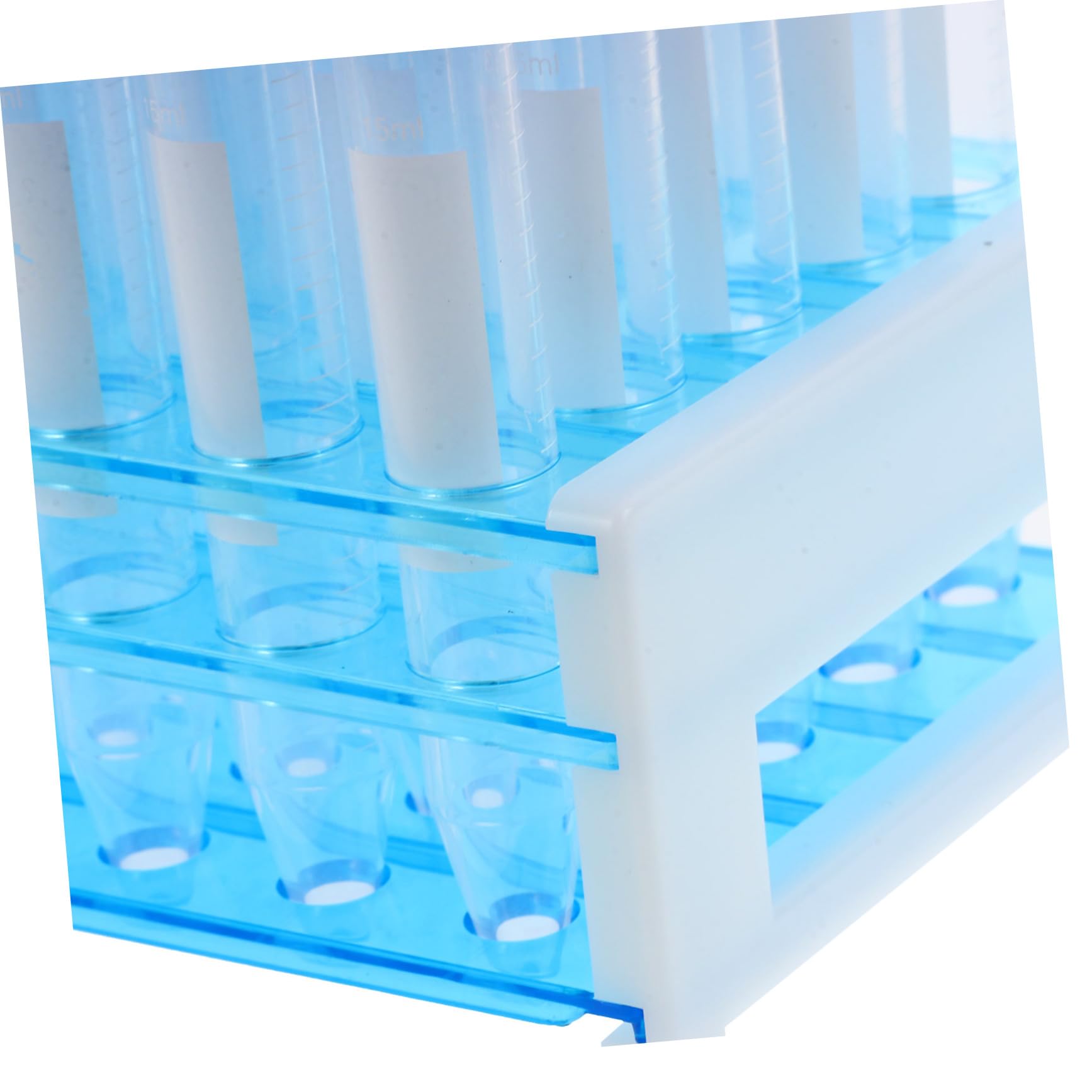 Zentrifugenröhrchen mit Schraubverschluss 100 Stück aus Kunststoff 15 Ml und 2 Abnehmbaren Reagenzglasgestellen für Labor und Wissenschaftliche Experimente