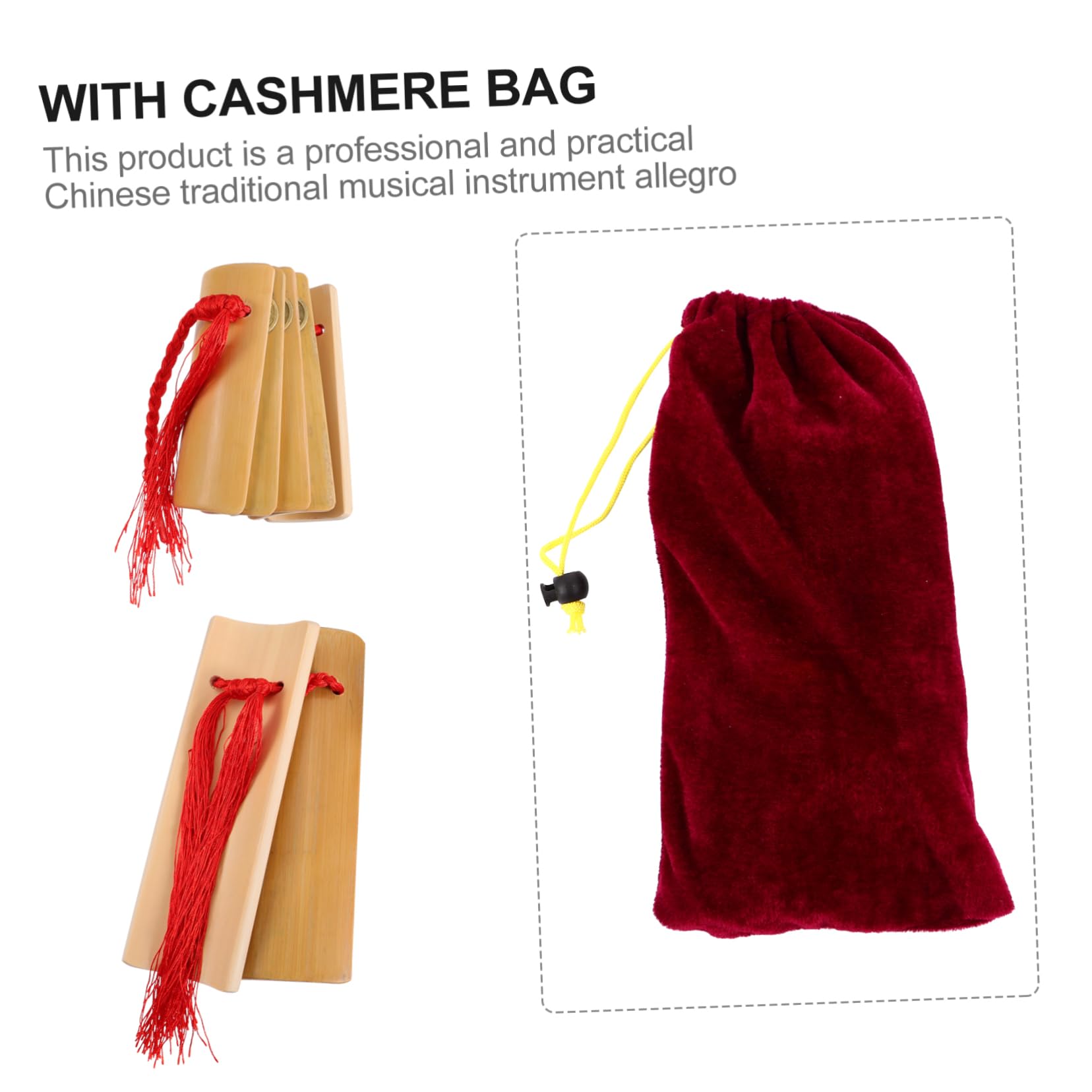 Garneck 1 Pair Traditional Castanets Hand Percussion Instrument Chinese Music Traditional