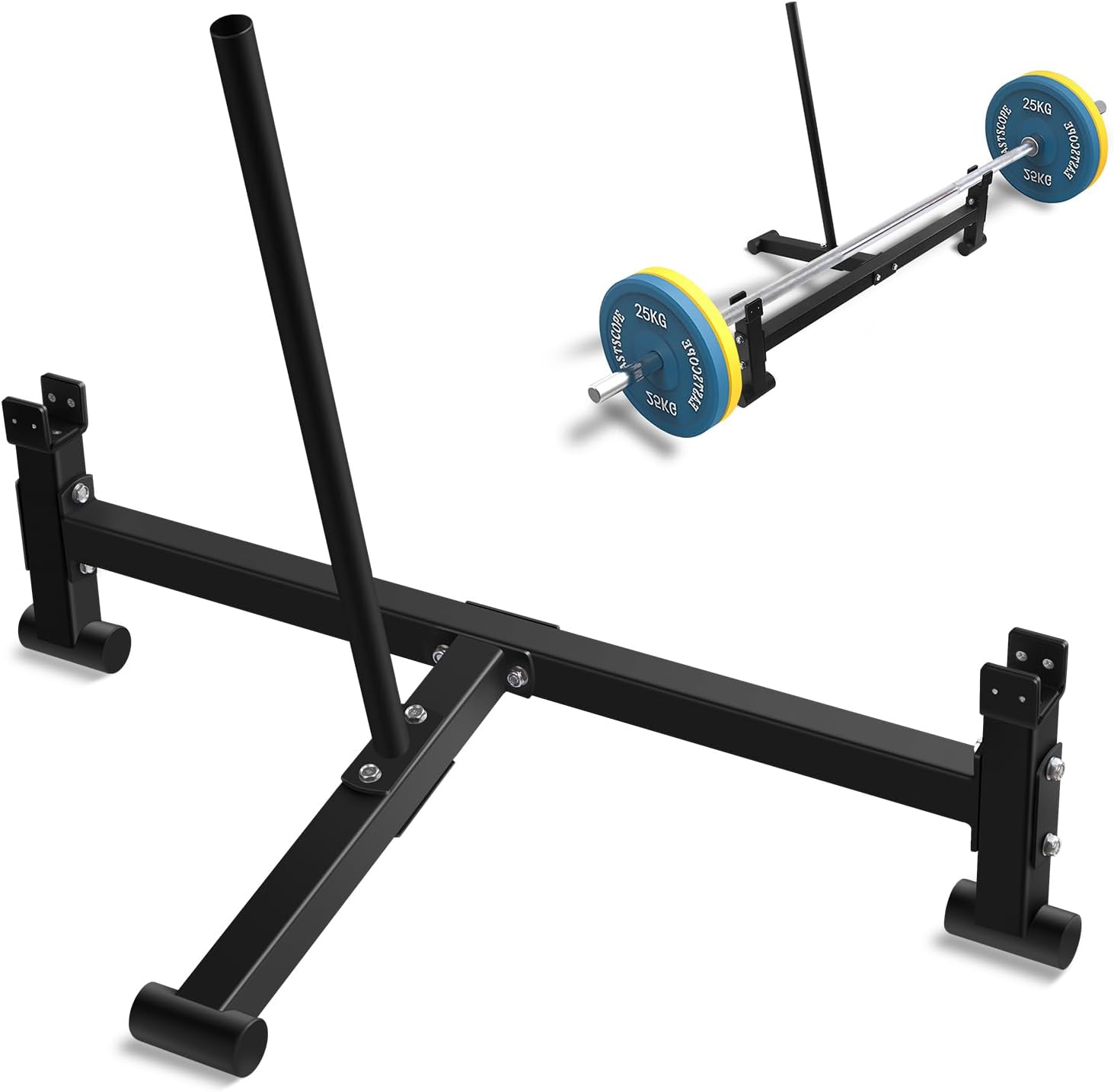 Heavy Duty Deadlift Barbell Jack Weight Lifting Olympic Barbell Changing Weight Plates for Deadlifting, Powerlifting, and Weightlifting - 900lb Capacity