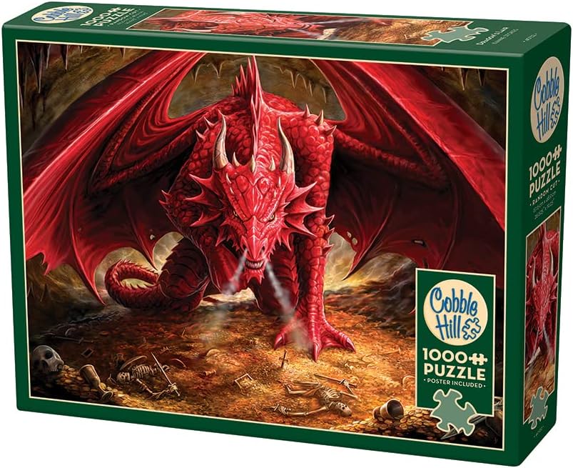 Miniatura 3 de Cobble Hill - Rompecabezas de 1000 piezas - Guarida del dragón - Póster de muestra incluido