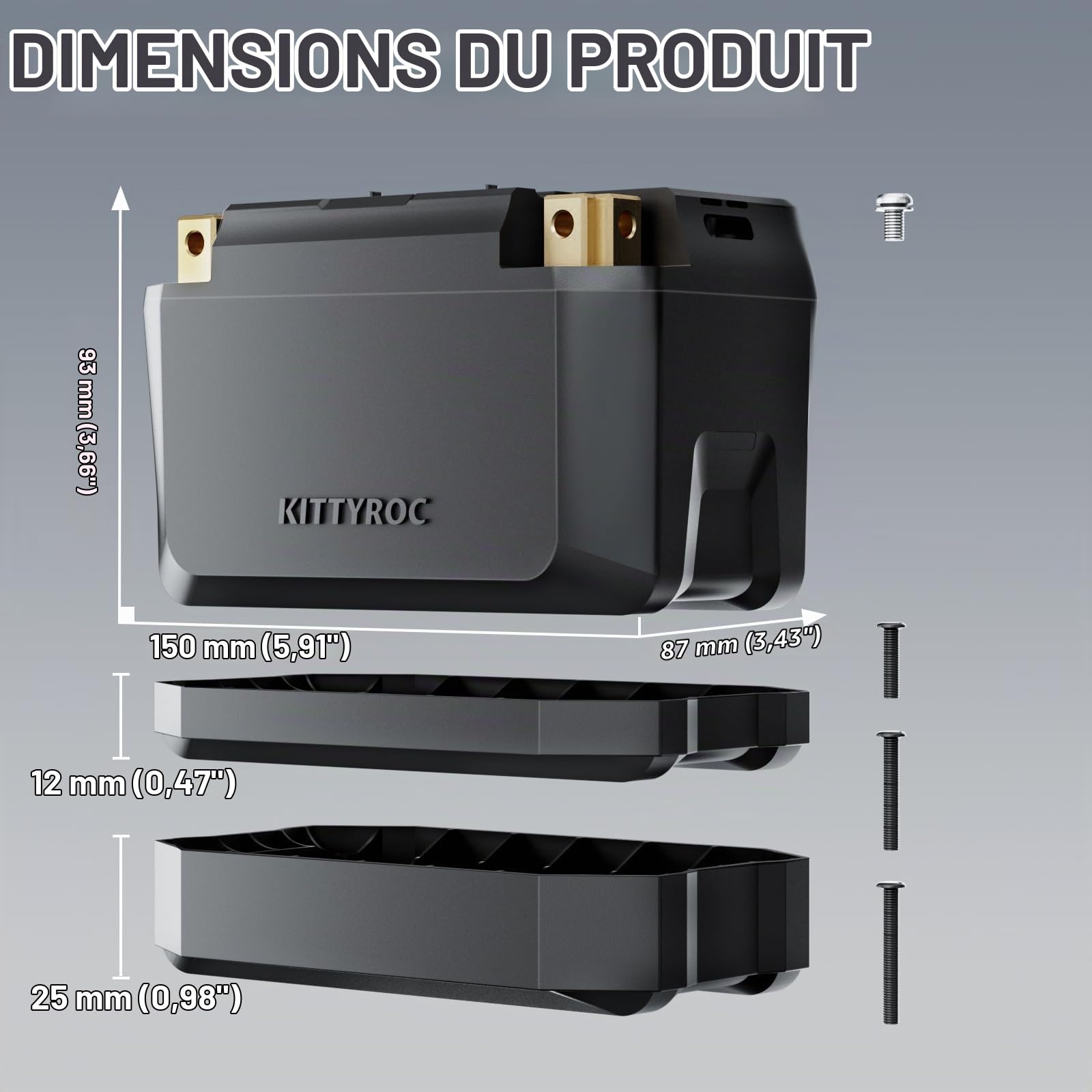 Lithium LiFePO4 Batterie pour Motocyclette, 12V 4Ah 500A Batterie pour ATV, UTV, Jet Ski, 4 roues, Quad, Tondeuse à gazon, Tracteur, Scooter, PWC, Seadoo, Polaris et Générateur