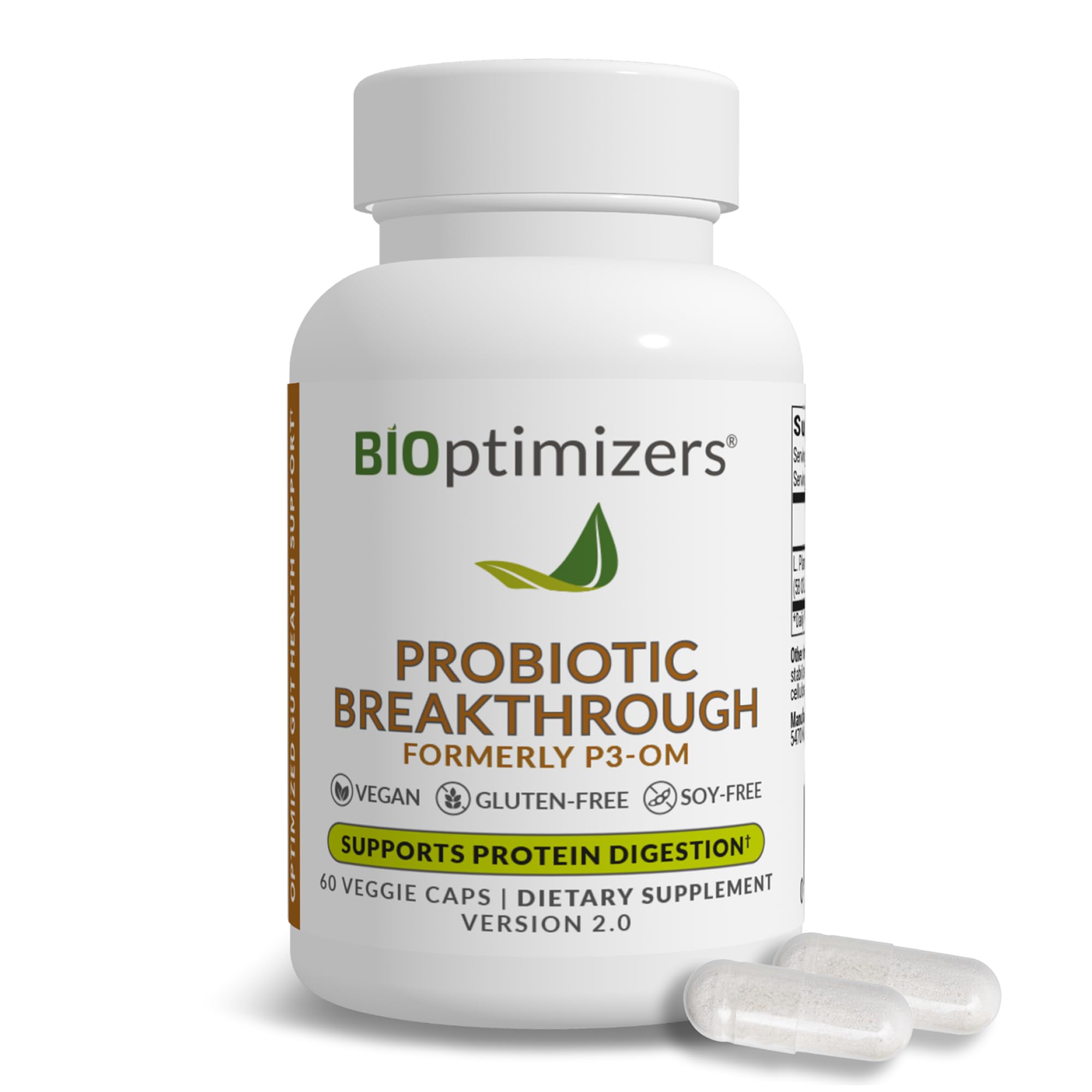 BiOptimizers Powerful Proteolytic Probiotics P3-OM 60 Capsules - 2.0-image-42