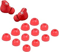 Vista 5 de Juego de almohadillas de silicona de repuesto para auriculares Beats Studio Buds, 6 pares (negro)