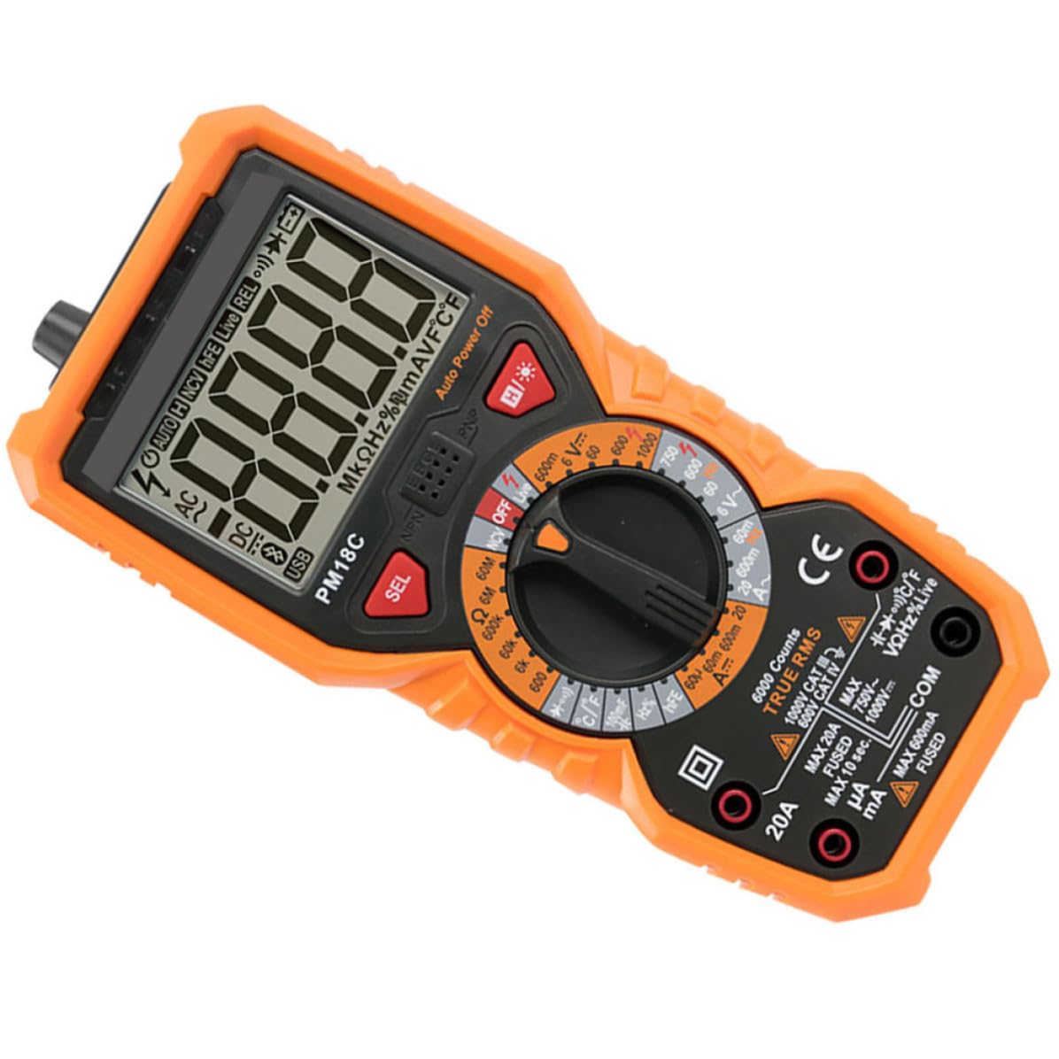 Digitales Multimeter Pm18c Handmessgerät mit Ptc Schutz Gelb