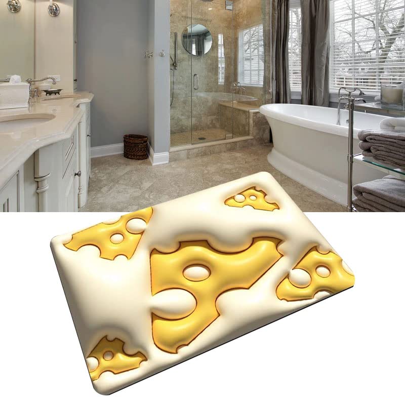 Soft Diatom Mud Floor Mat, 3D Stereo Vision Soft Bathroom Rugs, Diatomaceous Earth Breathable Water Absorption Anti Slip 3D Absorbent Mat Versatile Skid Resistance Fast Drying for Family(H4) - Image 2