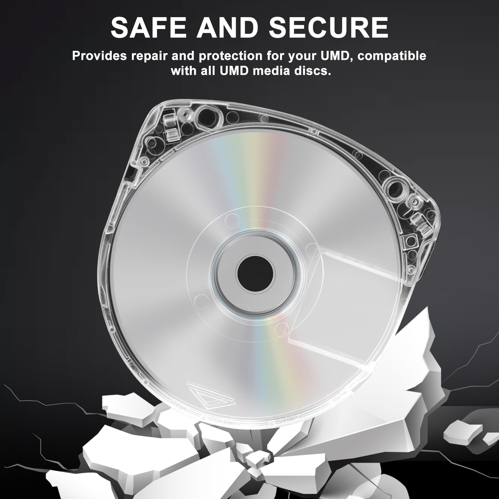 6 custodie di ricambio per dischi di gioco UMD, custodie trasparenti da 5 mm per PSP 1000 2000 3000, custodia per CD DVD per archiviazione disco di gioco UMD, custodie per dischi per Sony PSP