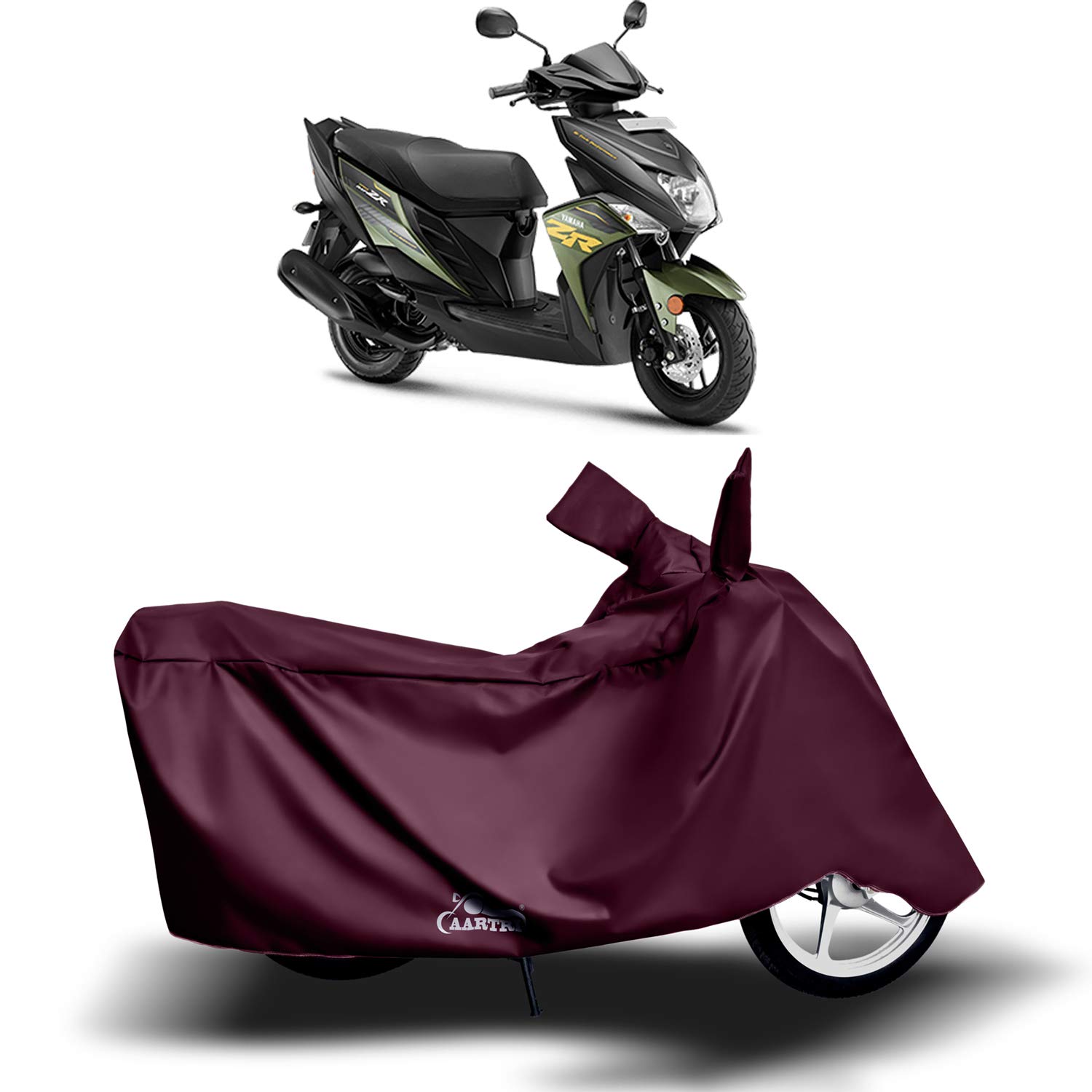 AARTRI - Compatible for Yamaha Ray ZR New BS6 Water Resistant - Dust Proof - Full Bike Scooty Two Wheeler Body Cover Compatible for Yamaha Ray ZR (Maroon)