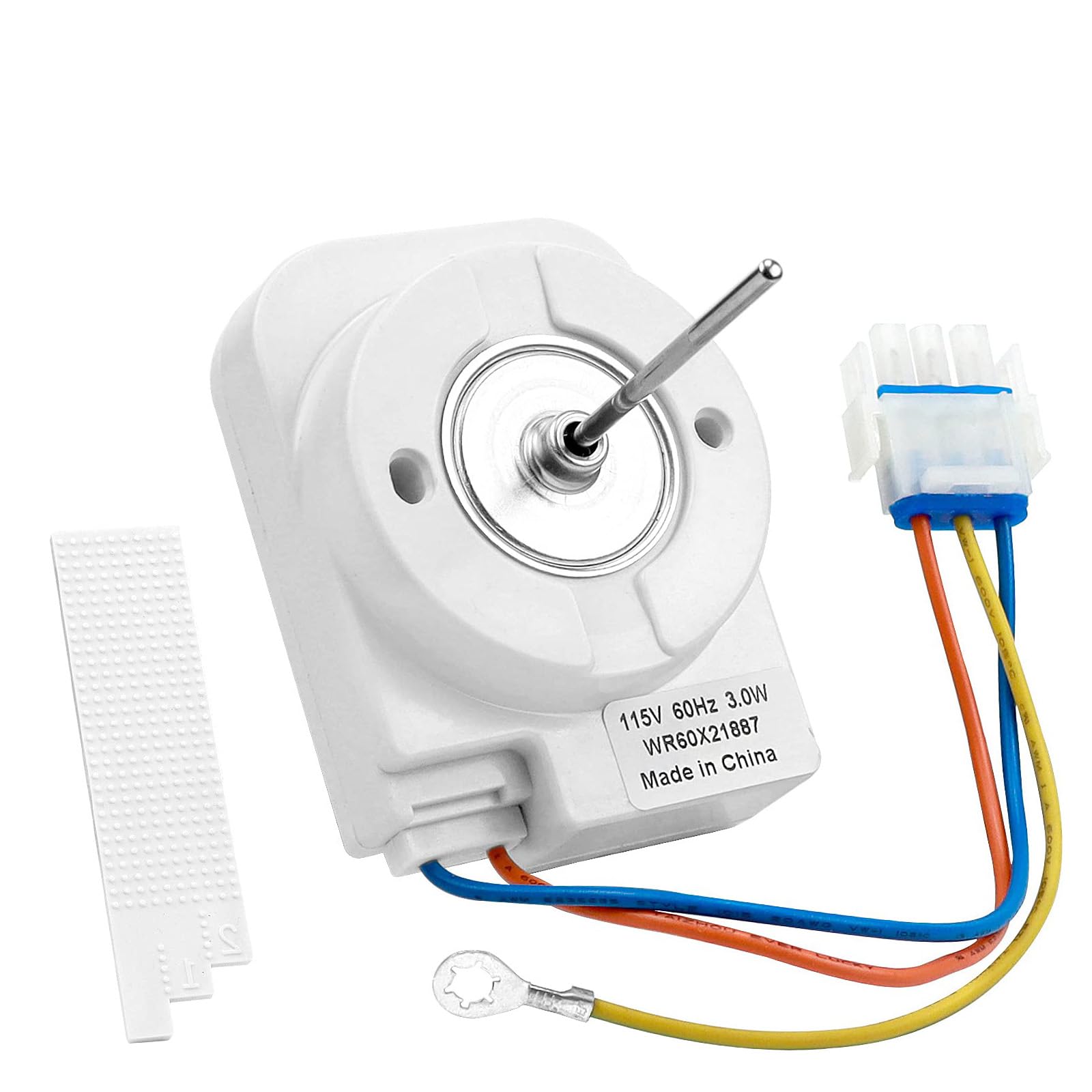 Xjdzineq WR60X21887 Refrigerator Evaporator Fan Motor Assembly Replacement for WR60X10137 WR60X10054 WR60X10189 115V 60Hz Refrigerator Fan Motor