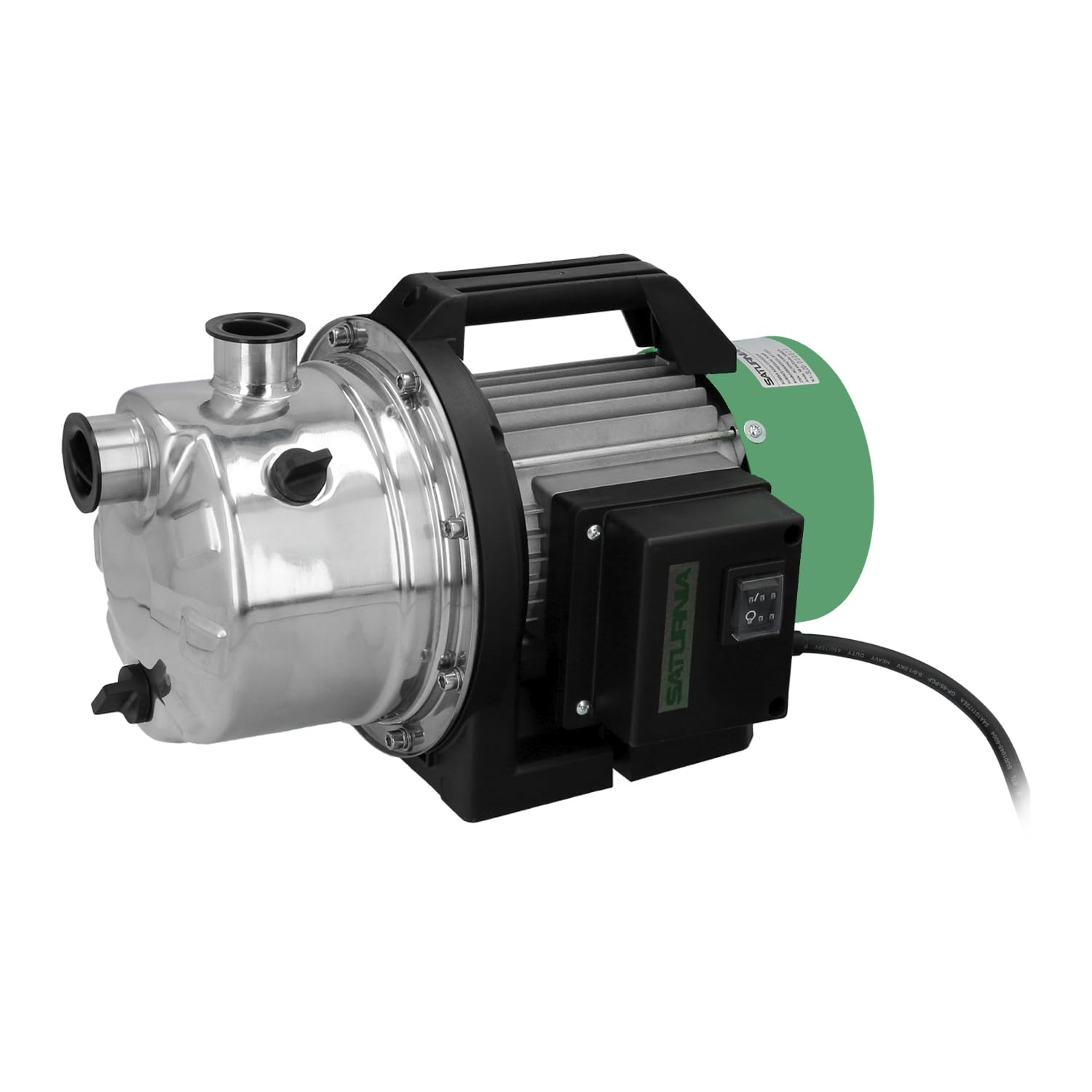 Bomba Aguas Limpias Superficie Acero Inoxidable 1.300 W. 5.000 lts/​hora, Profundidad 8 Mts Elevación 50 mts. Presion Max: 5 Bar