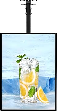 TV Light Box Billboard, Slim Snap Frame LED Light Box, Wall Mounted 3D Menu Board, Aluminum Restaurant Board Sign for Restaurant Shops 60 80cm