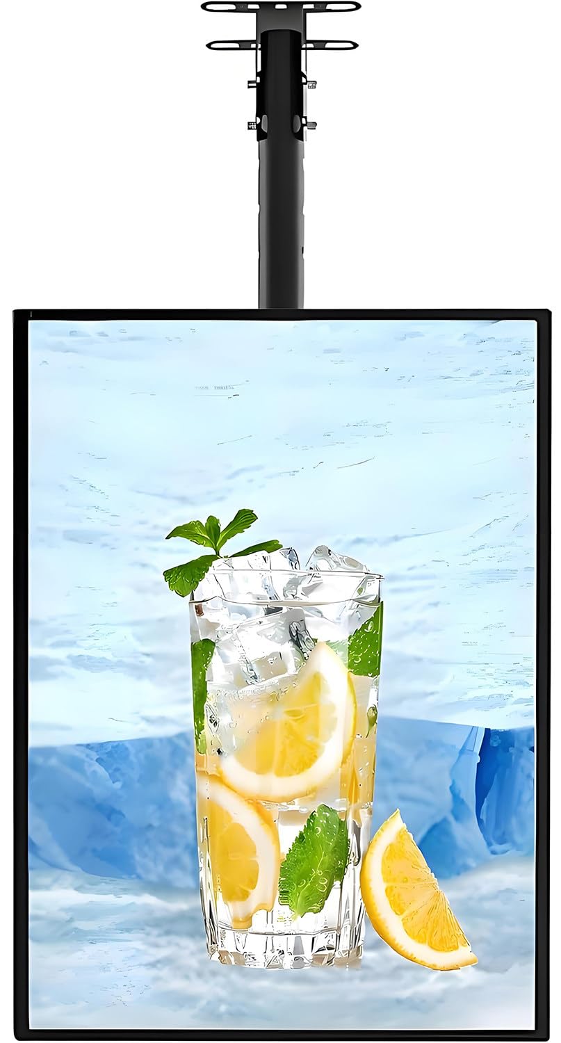 Letrero de caja de luz LED, tablero de menú delgado montado en la pared, ideal para exhibición de restaurantes y tiendas