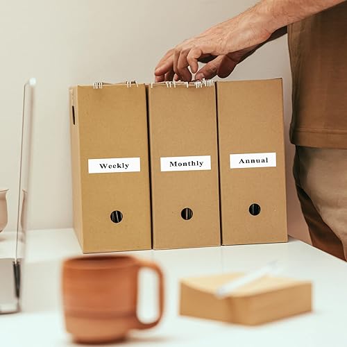 Miniatura 8 de TITBIT Paquete de 6 cartuchos compatibles con Dymo Labelmanager, 160 repuestos para cintas de etiquetas D1, Dymo A45013 S0720530, negro sobre