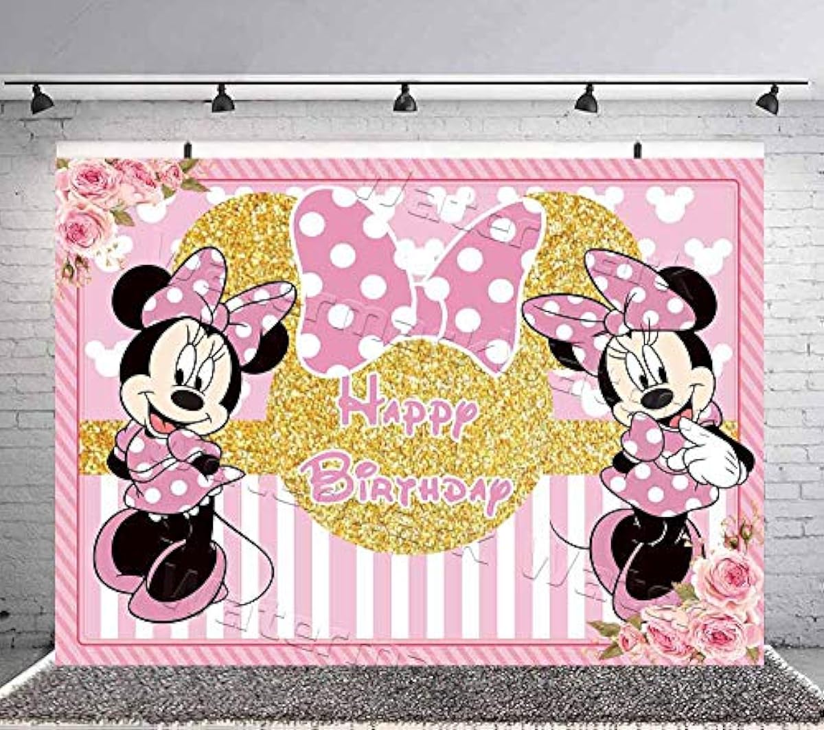直営通販サイト ピンク ミニーマウス 誕生日背景 パーティー用品 写真背景 誕生日バナー背景 プリンセス ガールズ ホットピンク ベビーシャワー Queenmo バックペーパー 背景布 正規 店 通販 Www Littleshopp Com