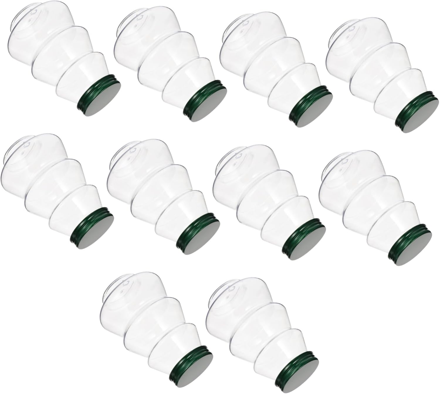 10pcs Sealed Beverage Bottles for Christmas Tree Decor Tea and Juice Holders Caps Safe Pet Plastic Drink Containers for Parties and Festive Events