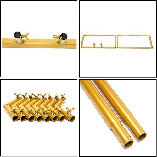 Miniatura 6 de Soporte hexagonal de metal para arco de boda de 8.2 pies, soporte de marco de arco de jardín, soporte de arco de fotografía para bodas, fiestas,