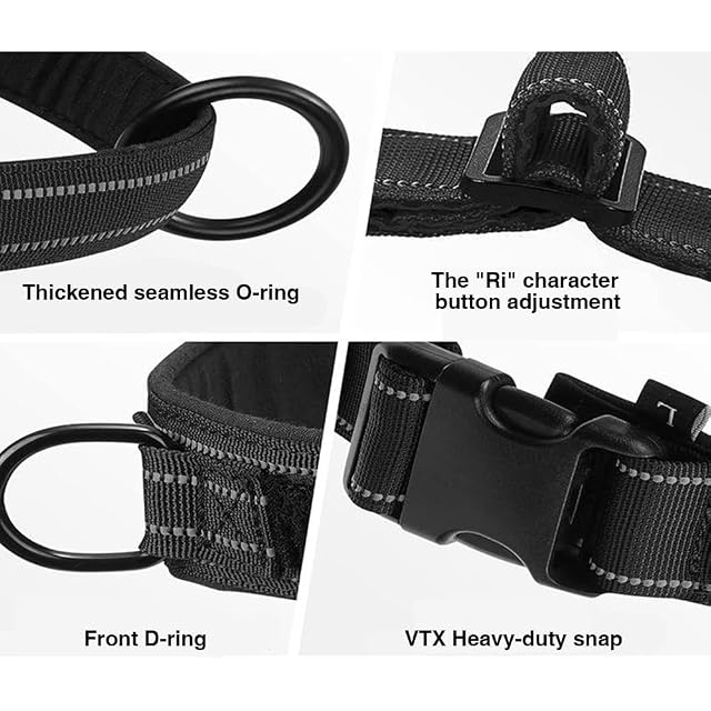 Foto 6 de 7 de SDFWGG Arnés Perro Antitirones XL para Perros Grandes Chaleco de Pecho Perro Clip Frontal Táctico para Perros…