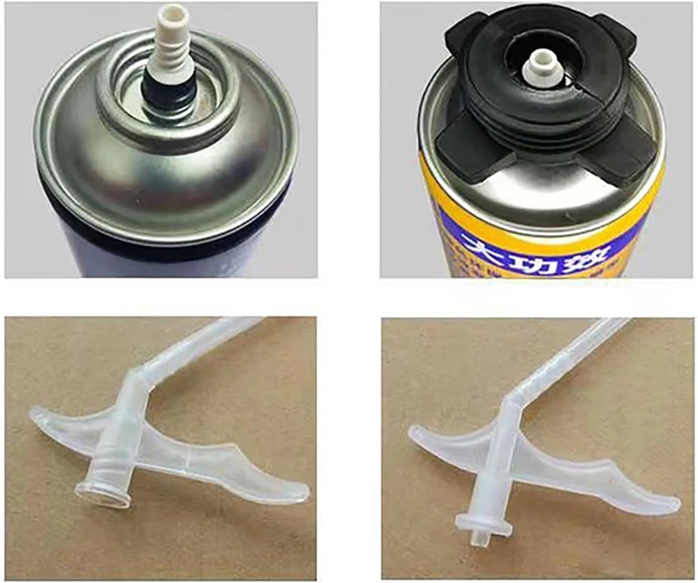 Spray Foam Nozzle 80pcs Spray Foam Tubes Nozzle Gap Filling Polyurethane Glue Gun Connection Tube Replacement DIY Insulating(B Tubular)