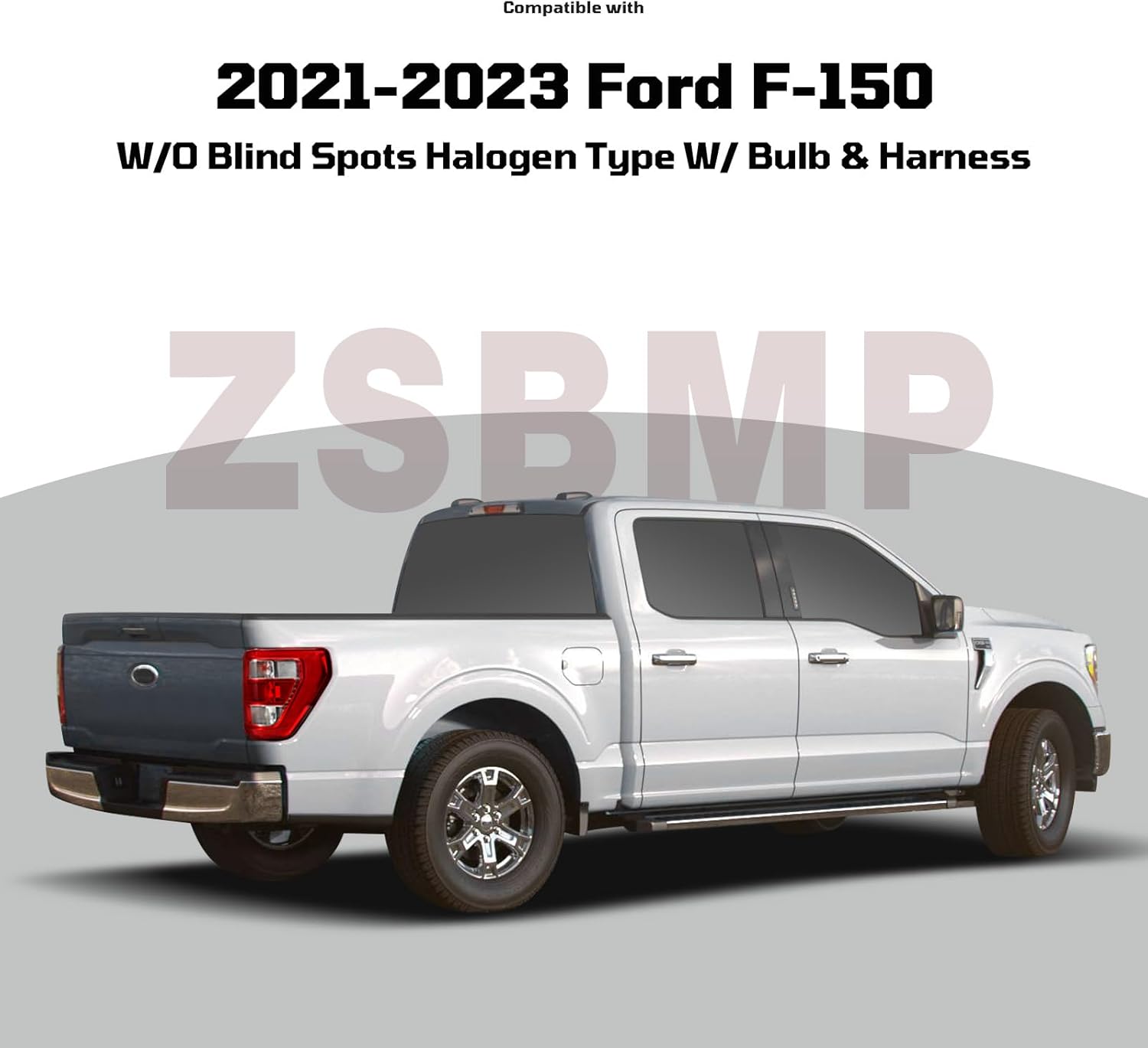 Tail Light Compatible With 2021 2022 2023 Ford F150 F-150 XL Taillight Brake Rear Lamp Assembly Replace ML3Z-13404-E (21-23 Halogen Type, Right Passenger Side)