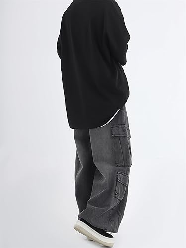 Miniatura 6 de Grunge Baggy Jeans Y2K Emo Alt Cargo Pant Fairycore Demin Ropa Jogger Pantalones Hippie Acubi Moda Streetwear