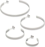 Vista 4 de Tienda Essentials 14K Gold Plated Square Edge Hoop