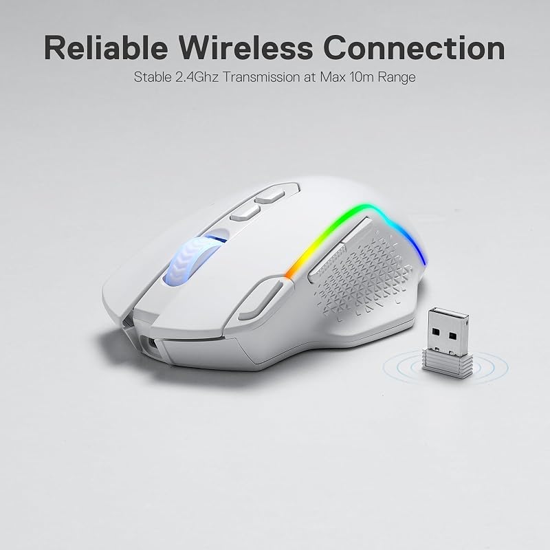 Redragon M810 Pro Wireless Gaming Egér 10000 DPI RGB Háttérvilágítással