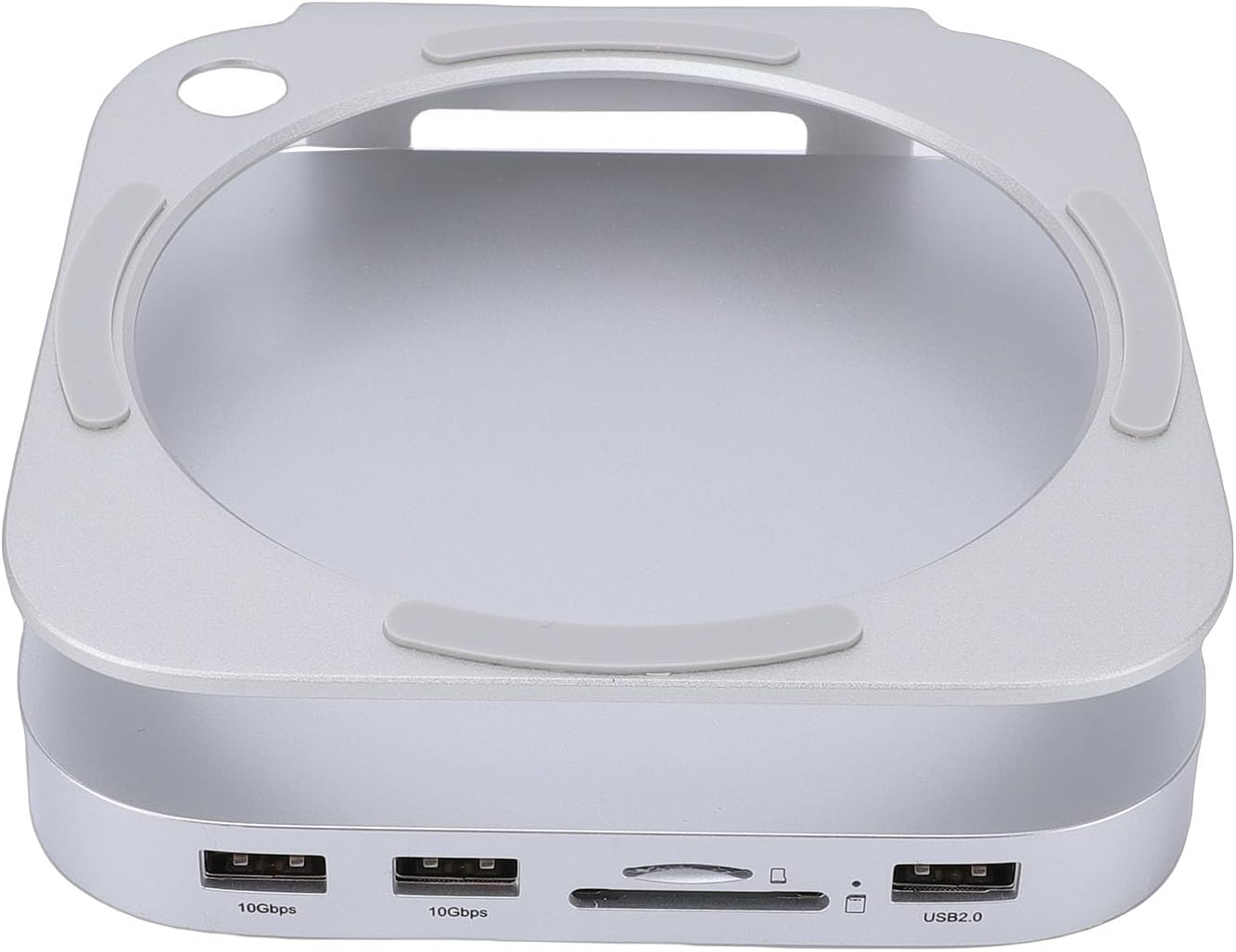 Fabater Desktop Computer Dock, Metal Docking Station with 6 Ports Including USB 3.2 10Gbps, USB 2.0, Storage Card Slot, and M. NVMe SSD, Hub with 8TB Expansion and Stable Power for