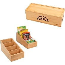 HTB 2pcs Snack Organizer & Extra Large Cable Management Box