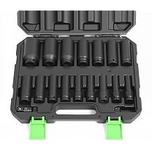 17PC 1/2" Drive Deep Impact Socket Set CR-V