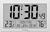 technoline ws8016 ws 8016 wireless wall clock with temperature display plastic silver 225 x 143 x 24 mm