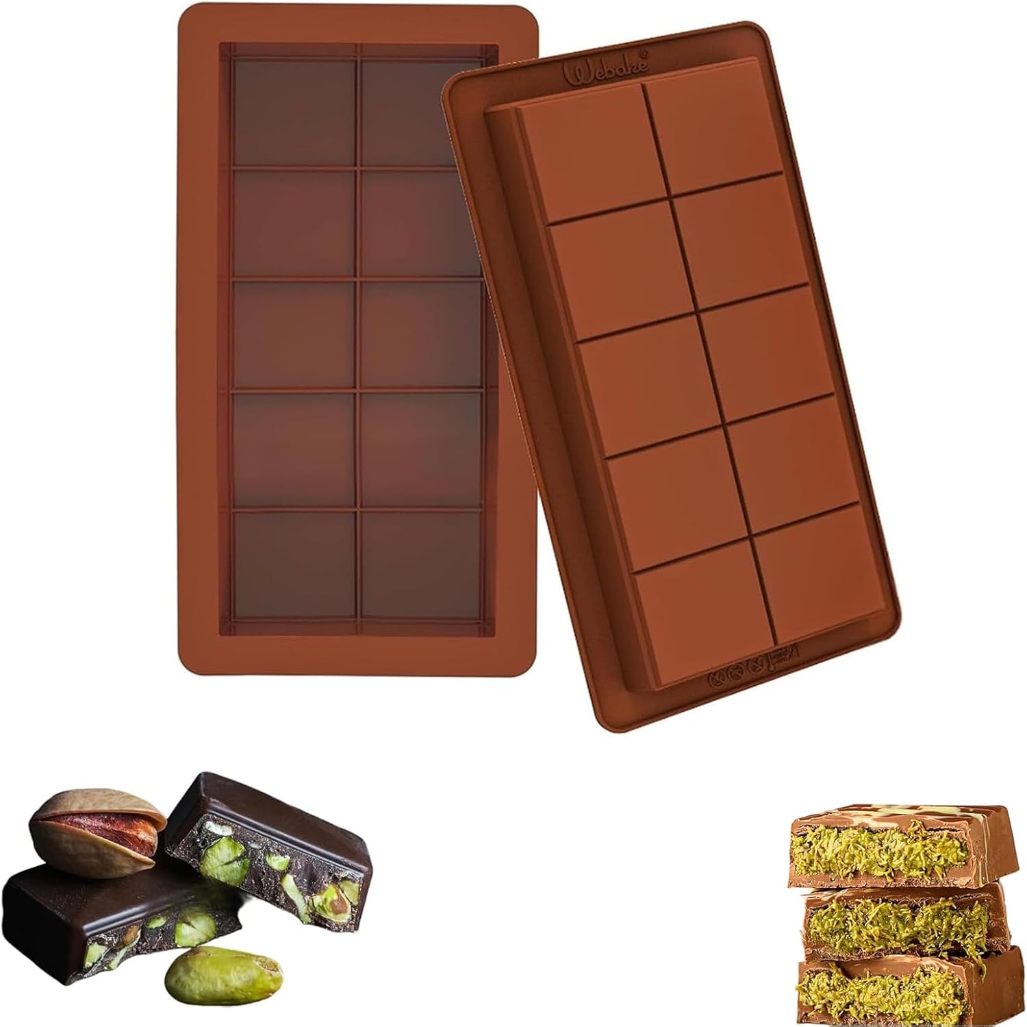 Pack of 2 Silicone Moulds Chocolate Mould Silicone
