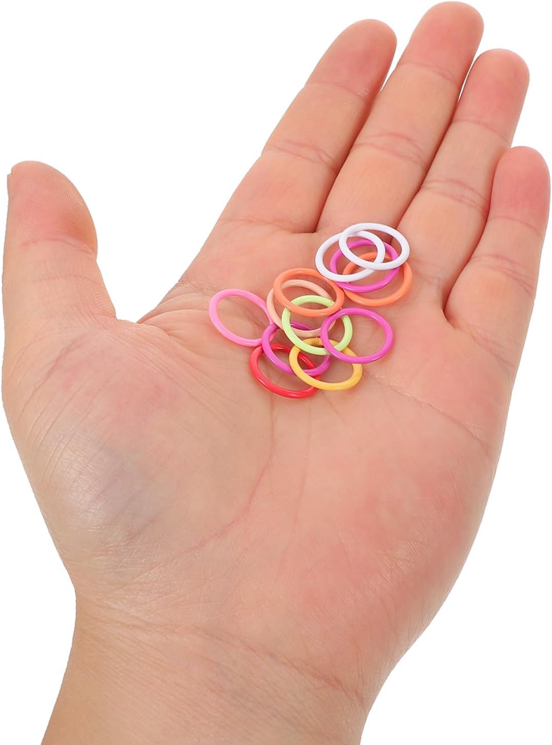 TEHAUX 200pcs Metal Stitch Markers for Knitting and Crochet, 12mm Locking Knit Clips in Mixed Colors, Sewing Accessories for Sweaters and DIY Yarn Projects Random Color