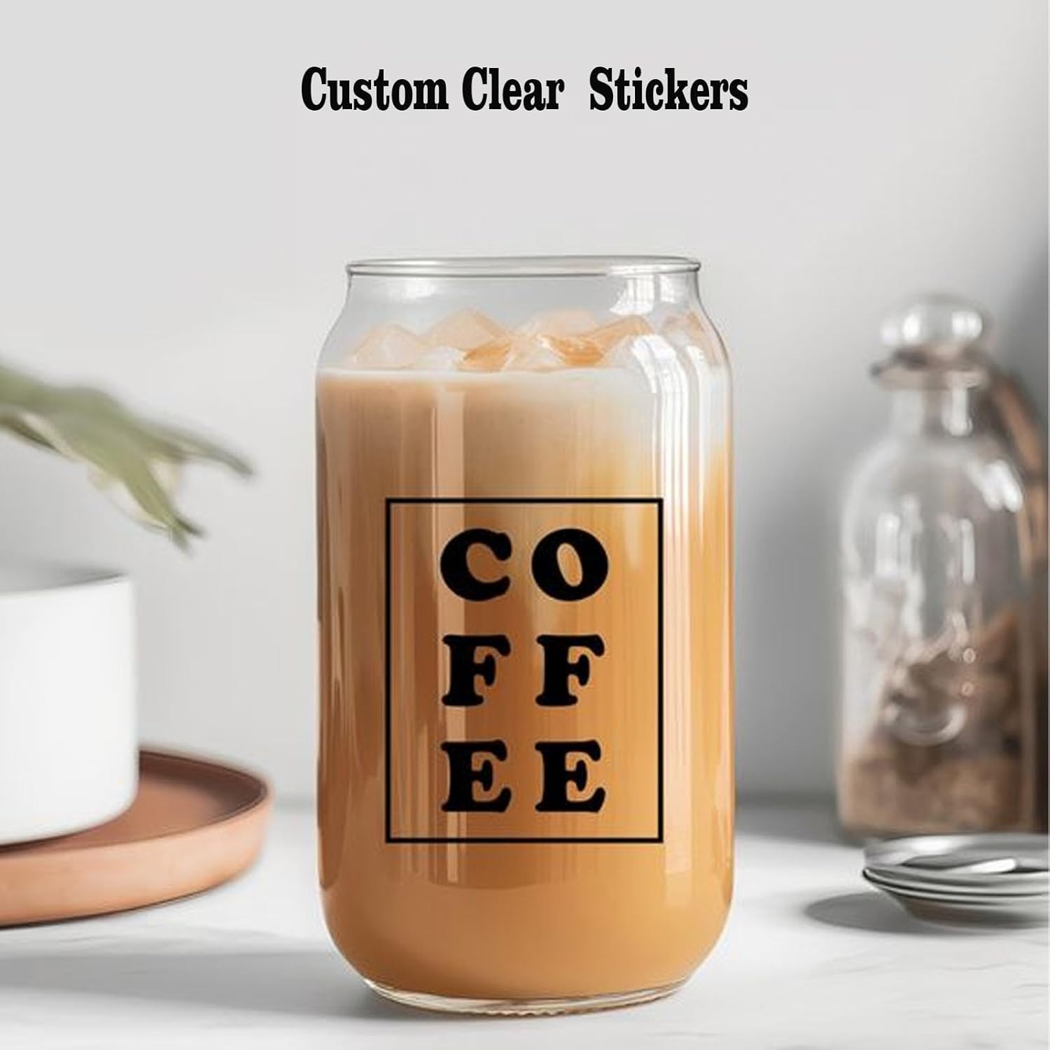 Custom Rectangle Clear Transparent Stickers for Business Logo,Custom Rectangle Clear Transparent Waterproof Labels for Candle Jar Coffee,30-300 pcs,1-6 in,Uplaod Your Design (6x2in)