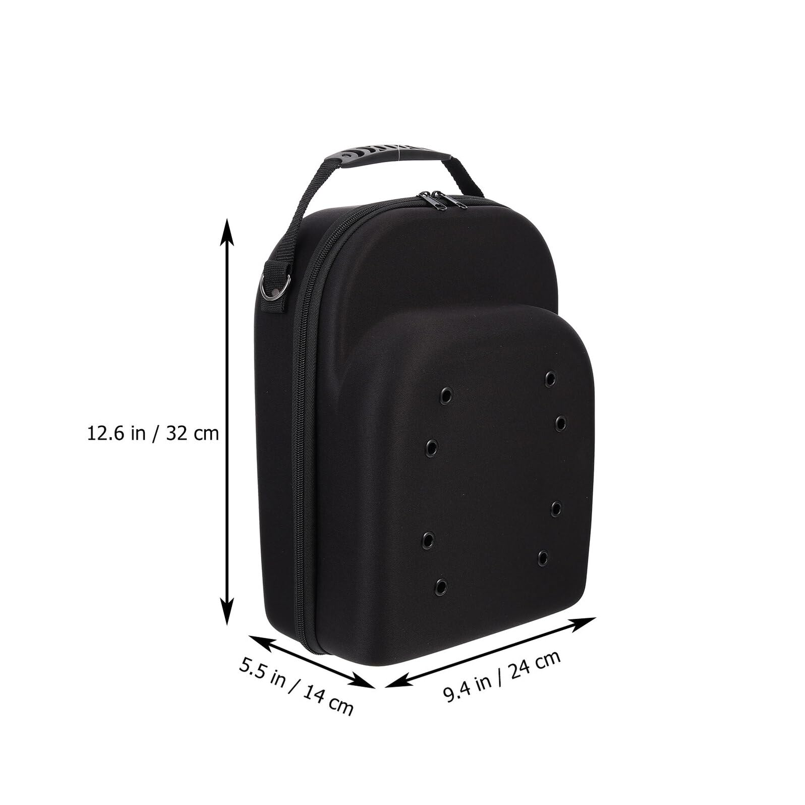 Estuche Rígido Negro de Eva para Guardar Gorras de Béisbol Asa, Transpirable y Portátil para Viaje y Almacenamiento Seguro