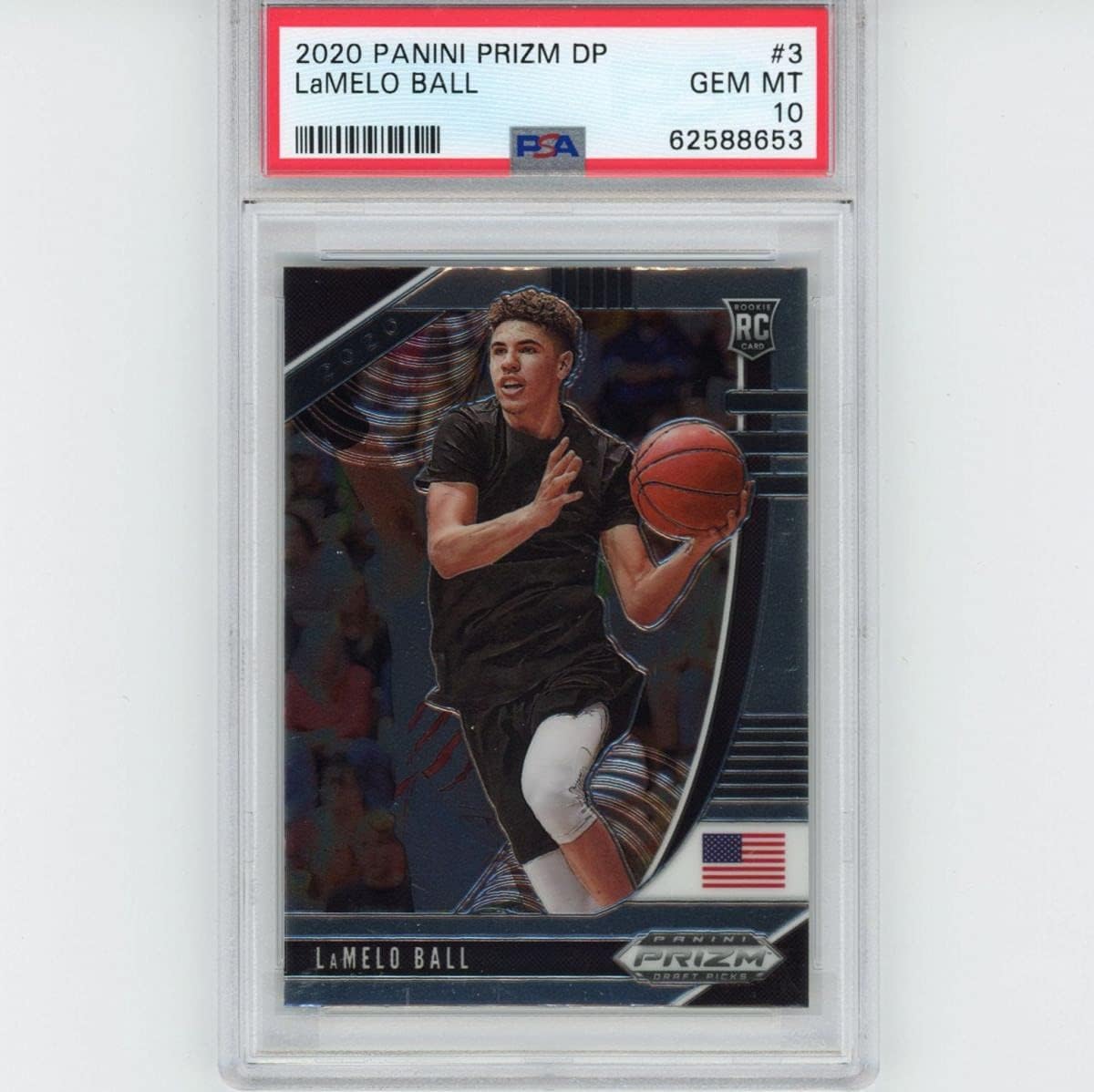 Graded 2020-21 Panini Prizm DP Draft Picks LaMelo Ball #3 Rookie RC Basketball Card PSA 10 Gem Mint : Collectibles & Fine Art