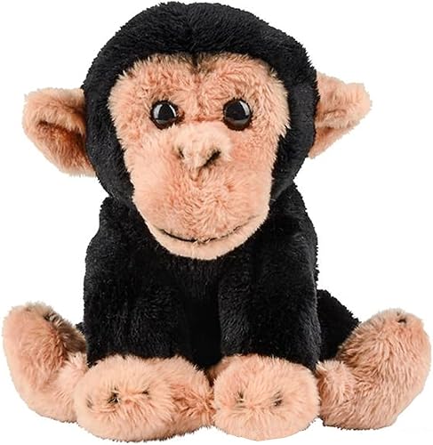 Forest & Twelfth Chimpancé de peluche de 5 pulgadas, juguete de peluche suave, lindo animal de peluche para niños y niñas, pequeños animales de