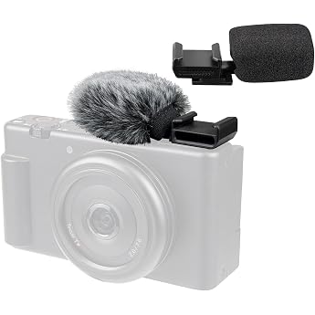 SOULWIT 2 x Windscreens for Sony ZV-1F/ZV-E10/ZV-1/ZV-E1/ZV-1 II