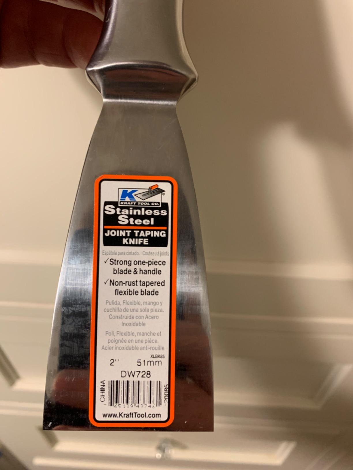 Kraft Tool DW727 Flex All Stainless Steel Putty Knife, 1-1/2-Inch,Multi ...