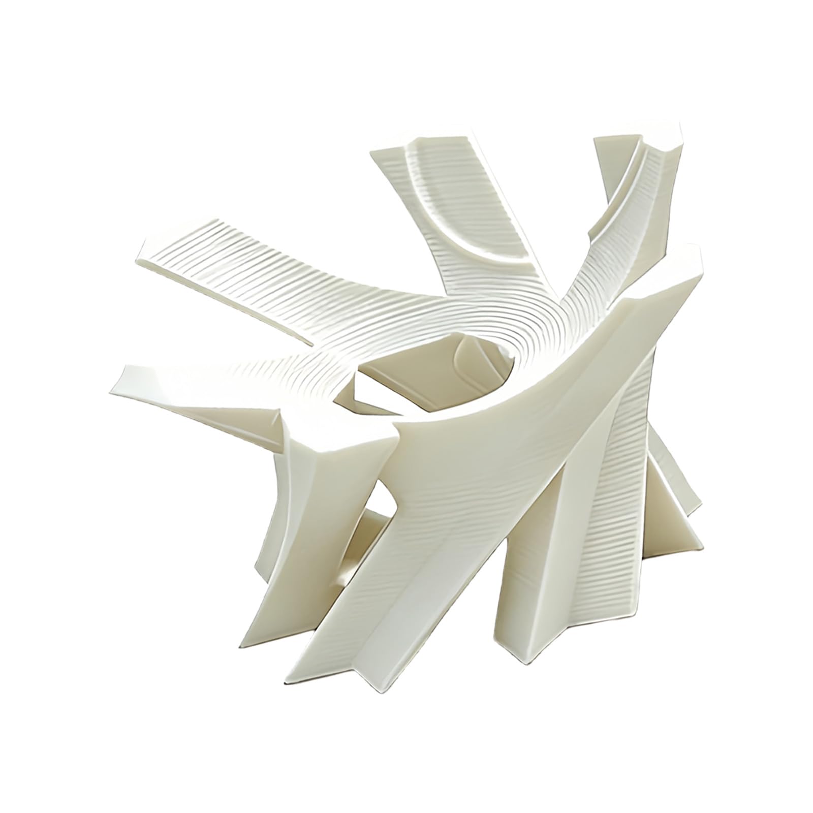Tsophreniq White 3D Printed Hollow Speakers Stand For Small Desktop Speakers Holder Rack With Geometric Design Enhanced Sound Desktop Lecturer Stand